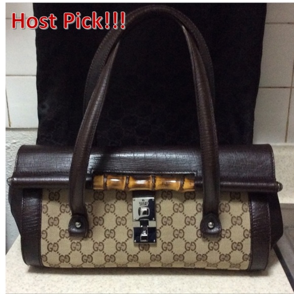 Gucci Handbags - Authentic Gucci Bamboo Bullet Handbag